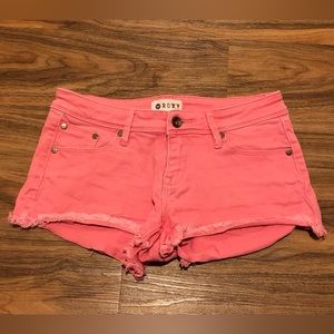 Pink Roxy Jean Shorts